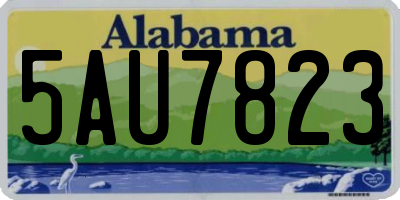 AL license plate 5AU7823