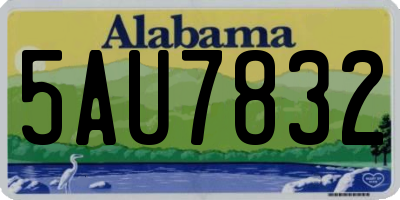 AL license plate 5AU7832