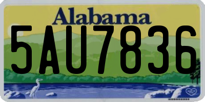 AL license plate 5AU7836