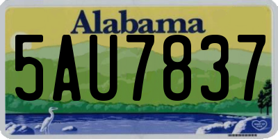 AL license plate 5AU7837