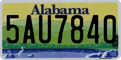 AL license plate 5AU7840