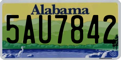 AL license plate 5AU7842