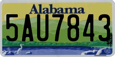 AL license plate 5AU7843