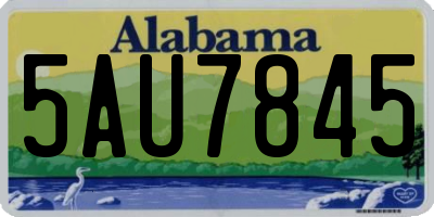 AL license plate 5AU7845