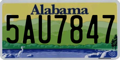 AL license plate 5AU7847