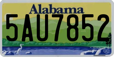 AL license plate 5AU7852