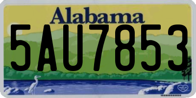 AL license plate 5AU7853