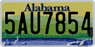 AL license plate 5AU7854