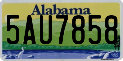 AL license plate 5AU7858