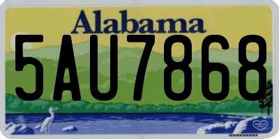 AL license plate 5AU7868