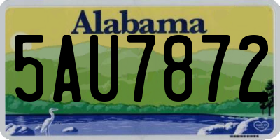 AL license plate 5AU7872