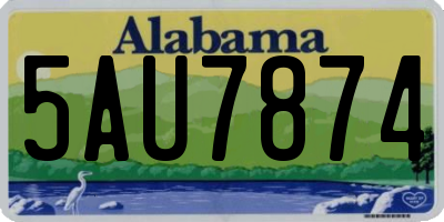 AL license plate 5AU7874