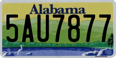 AL license plate 5AU7877
