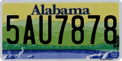 AL license plate 5AU7878