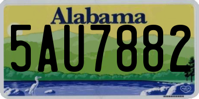 AL license plate 5AU7882