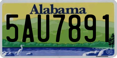 AL license plate 5AU7891