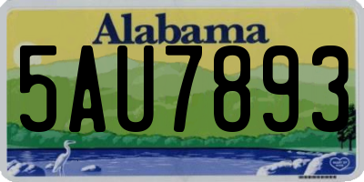AL license plate 5AU7893