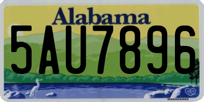 AL license plate 5AU7896