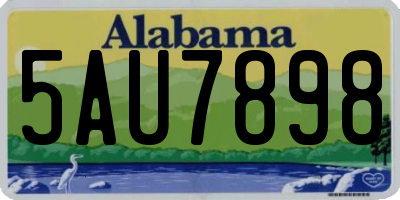 AL license plate 5AU7898