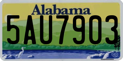 AL license plate 5AU7903