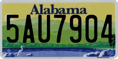 AL license plate 5AU7904