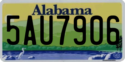 AL license plate 5AU7906