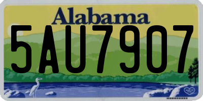 AL license plate 5AU7907