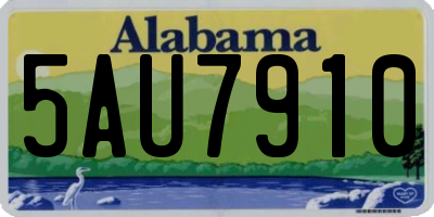 AL license plate 5AU7910