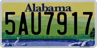 AL license plate 5AU7917