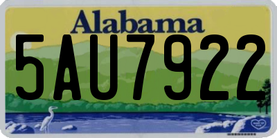 AL license plate 5AU7922
