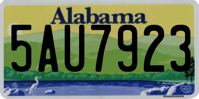AL license plate 5AU7923