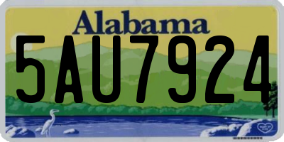 AL license plate 5AU7924