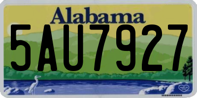AL license plate 5AU7927