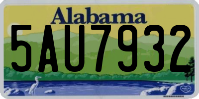 AL license plate 5AU7932