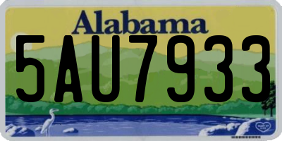 AL license plate 5AU7933