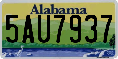 AL license plate 5AU7937
