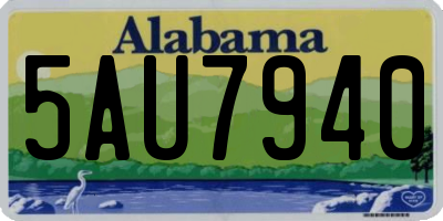 AL license plate 5AU7940