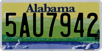 AL license plate 5AU7942