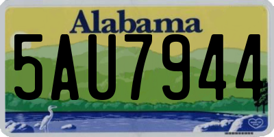 AL license plate 5AU7944
