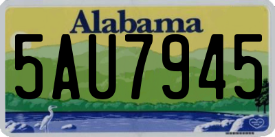 AL license plate 5AU7945