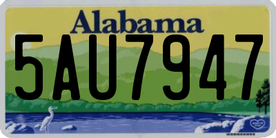 AL license plate 5AU7947