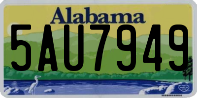AL license plate 5AU7949