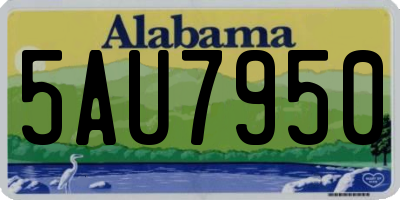 AL license plate 5AU7950