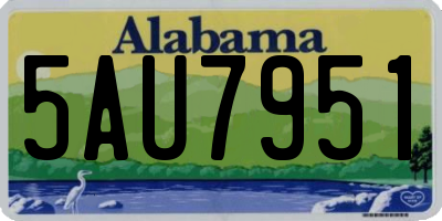 AL license plate 5AU7951