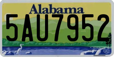 AL license plate 5AU7952