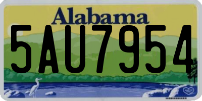 AL license plate 5AU7954