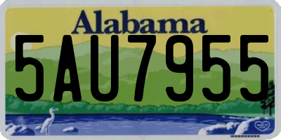 AL license plate 5AU7955