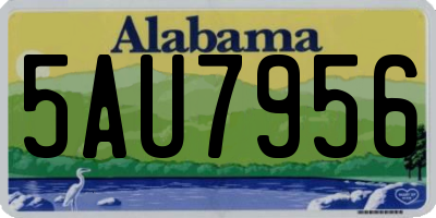 AL license plate 5AU7956