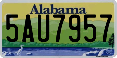 AL license plate 5AU7957