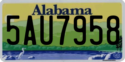 AL license plate 5AU7958